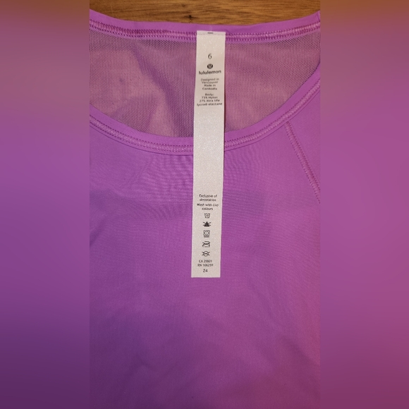 (6) NWT Lululemon Seawheeze 2020 sculpt tank in purple blossom - Picture 5 of 5